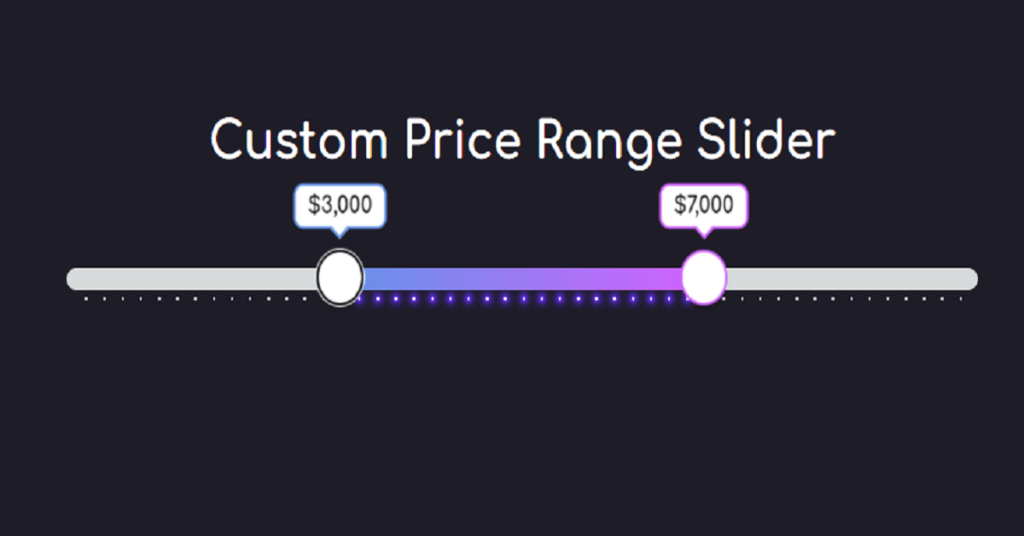 price range slider