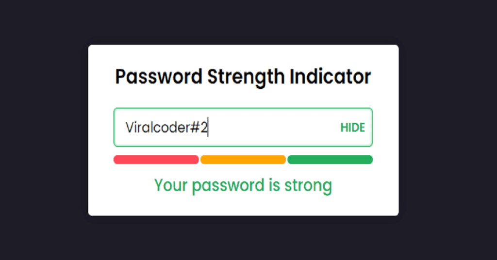 password strength